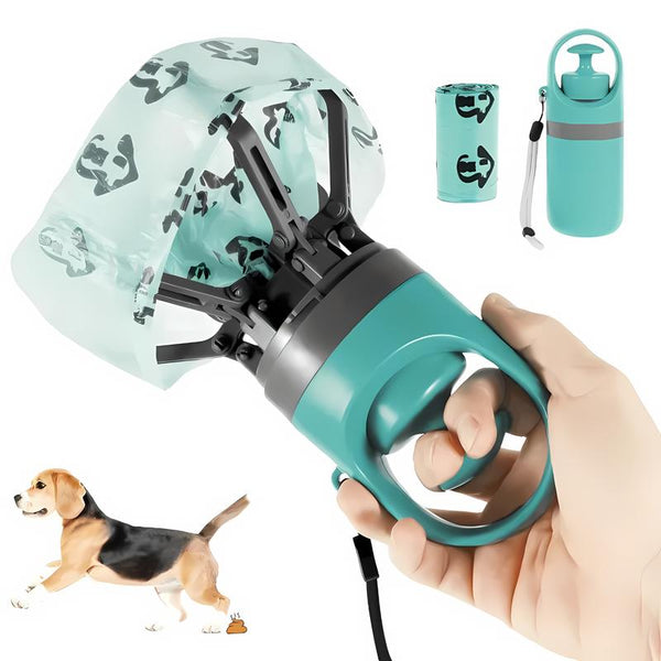Portable Pet Poop Scooper with 1 Count Dog Waste Bag Holder